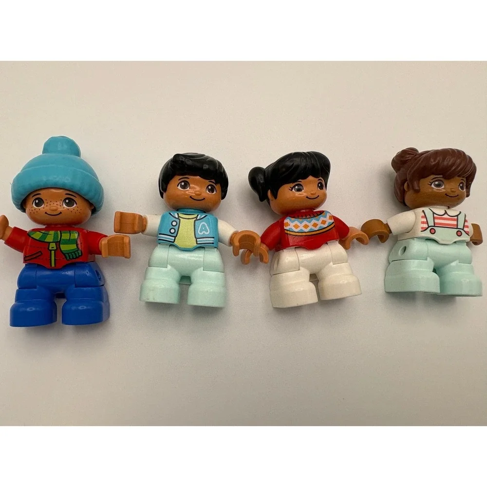 Lego Duplo Minifigure Lot of 7 Firefighter Clown Race Car Driver Kids Figures